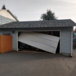 damaged garage door